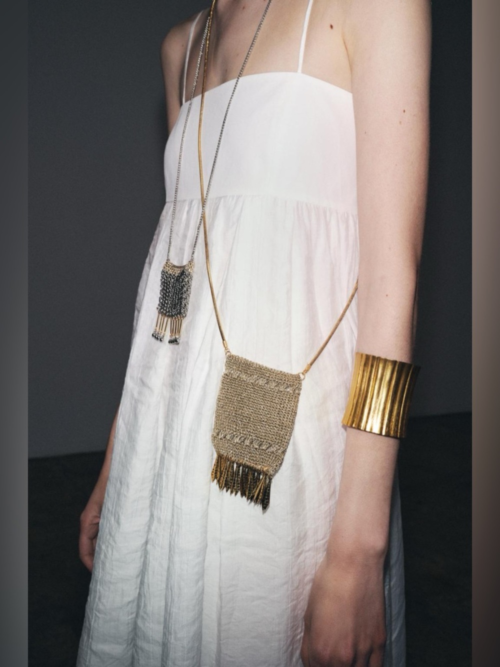 ZARA Long strappy dress with voluminous hem.  M NWT - Picture 5 of 14